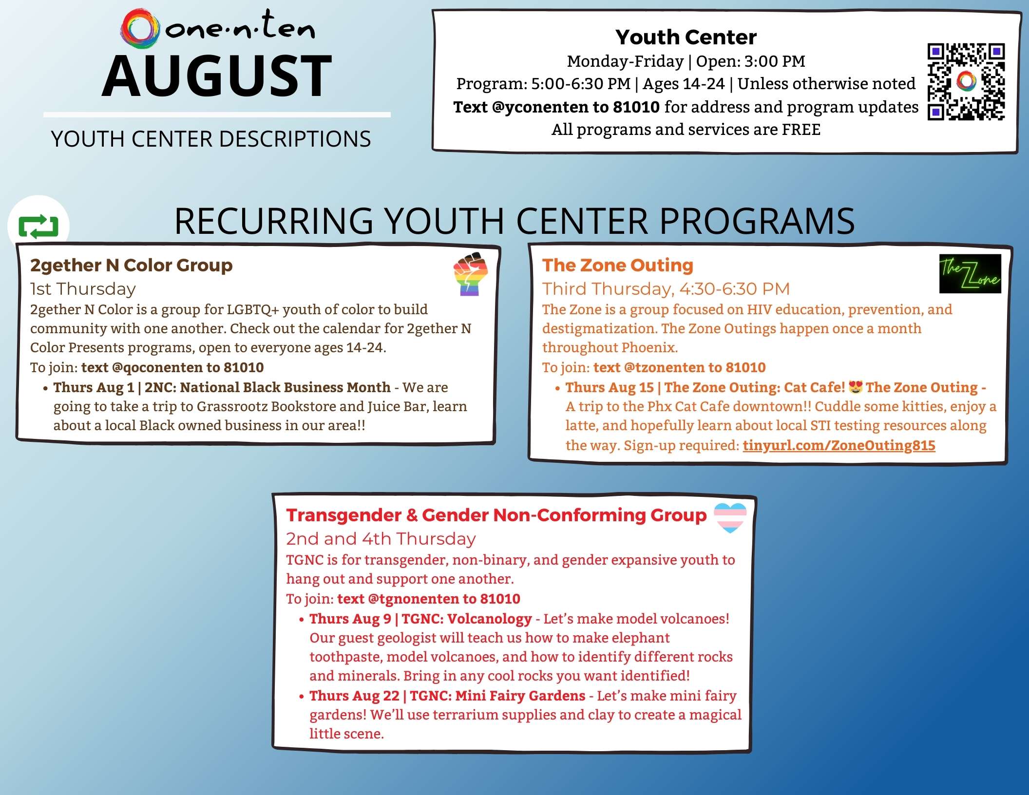Youth Center Descriptions 2